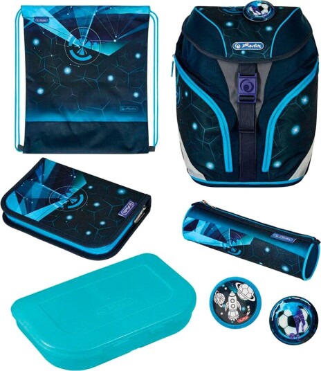 Herlitz SoftLight Plus Skolesekk Med Tilbehør 16 Liter Space Boy Herlitz SoftLight Plus Skolesekk Med Tilbehør 16 Liter Space Boy