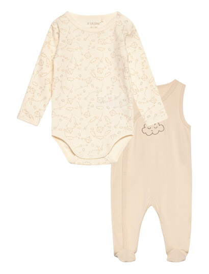 Fixoni Body Ls W.romper - Cream - 44