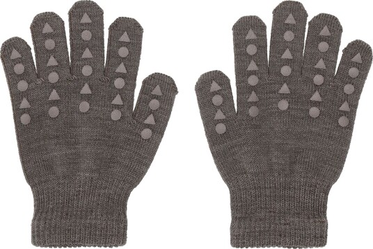 Gobabygo Grip Hansker Barn - Anti-Skli Ullhansker - Brun Gobabygo Grip Hansker Barn - Anti-Skli Ullhansker - Brun