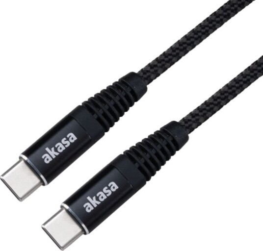Akasa Usb Type-C Til Usb Type-C 100W Pd Ladekabel Svart Akasa Usb Type-C Til Usb Type-C 100W Pd Ladekabel Svart