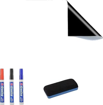 Whiteboard Folie 60x40 Cm Magnetisk, Selvklebende Magnetisk Folie Hvit Inkluderer Whiteboard Marker