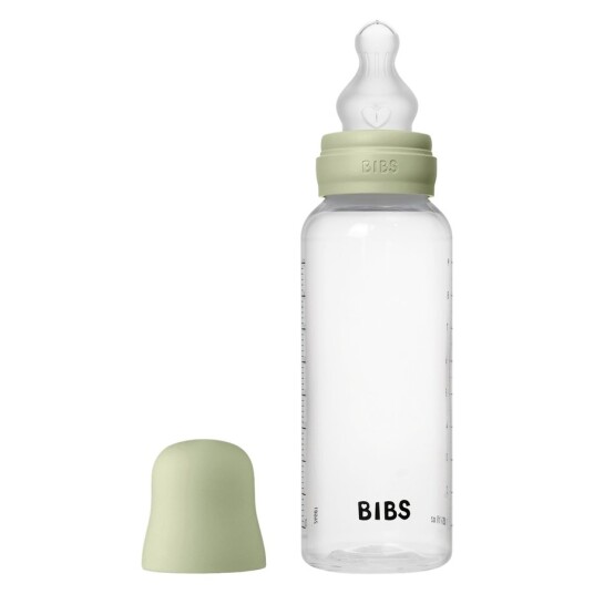 BIBS 270ml Silikon Tåteflaske Medium Flow Sage BIBS 270ml Silikon Tåteflaske Medium Flow Sage