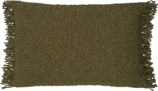 Broste Copenhagen Fria Cushion Cover   Khaki green   L 60CM