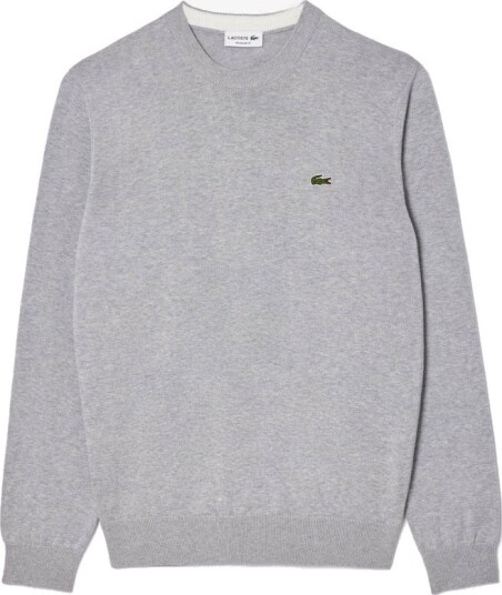 Lacoste Classic Crew Neck Golfgenser herre Silver Chine (CCA) Large