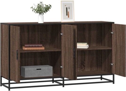 Skjenk brun eik 134x35x76 cm konstruert tre 8721102923258