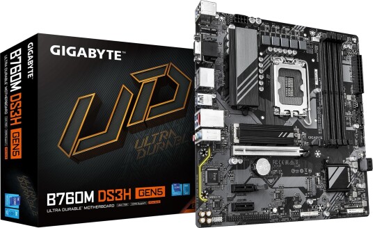Gigabyte B760M DS3H Micro ATX Hovedkort med LGA 1700 og DDR5 Støtte Gigabyte B760M DS3H Micro ATX Hovedkort med LGA 1700 og DDR5 Støtte