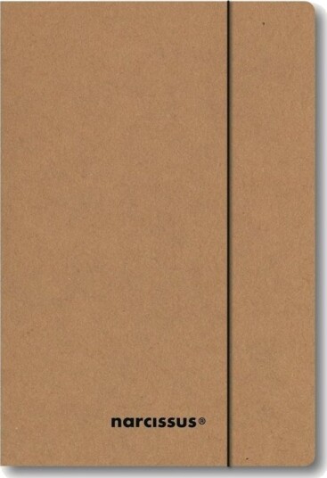 Narcissus A4 Mappe Med Strikk Eco Kraft Narcissus A4 Mappe Med Strikk Eco Kraft