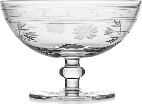 Hadeland Glassverk Elizabeth Dessertskål m/Stett Blomsterslip 25cl Klar