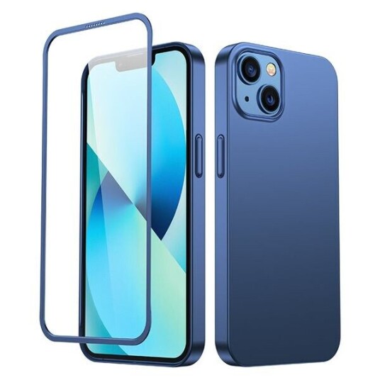 Joyroom Joyroom 360 Full Case-Deksel For Iphone 13 Bak- Og Frontdeksel + Herdet Glass Blå (Jr-Bp927 Blå)