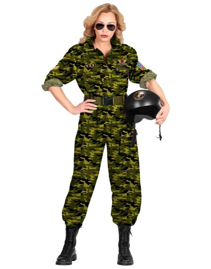 Jet Pilot Top Gun Inspirert Kostyme til Dame L Jet Pilot Top Gun Inspirert Kostyme til Dame L