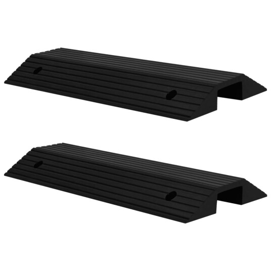 vidaXL Terskelramper bro 2 stk 80x40x8 cm gummi vidaXL Terskelramper bro 2 stk 80x40x8 cm gummi