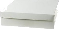 Kageæske Fold Selv Bund Til Høj Bund/Lav Top Model L350xb350xh100mm Pap Hvid,100 Stk/Krt