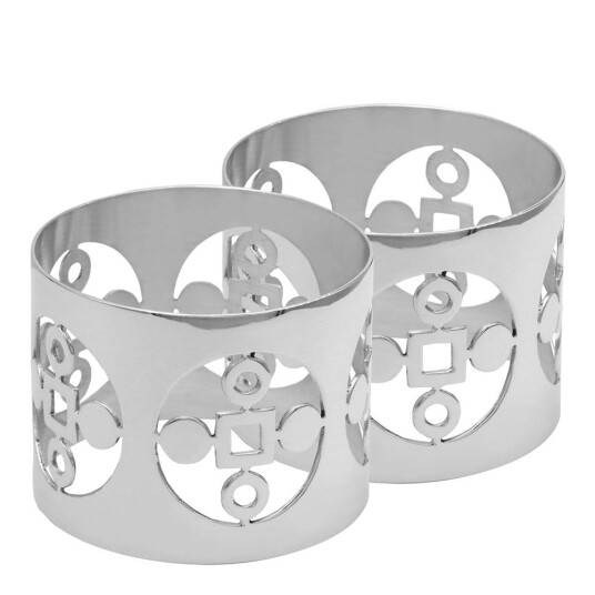 Hilke Anima Gemella serviettringer 5 cm 2 stk sølv Hilke Anima Gemella serviettringer 5 cm 2 stk sølv