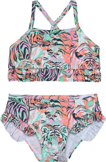 Color Kids Bikini W. Frills Aop Multi/patterned 116 Color Kids Bikini W. Frills Aop Multi/patterned 116