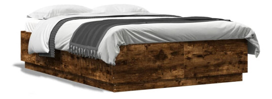 Sengeramme røkt eik 140x200 cm konstruert tre 8721012274419