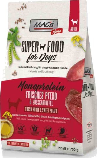 Mac's Mono Super Food Hest Tørrfôr 12 Kg