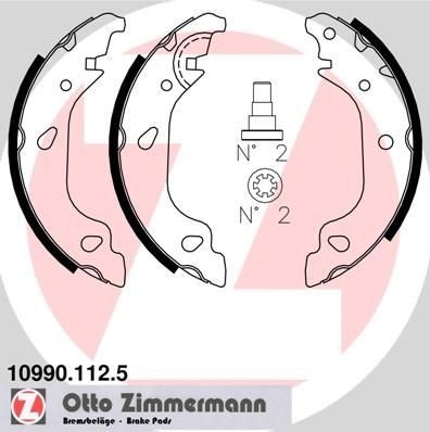 Bremsesko sett ZIMMERMANN 10990.112.5 Bremsesko sett ZIMMERMANN 10990.112.5