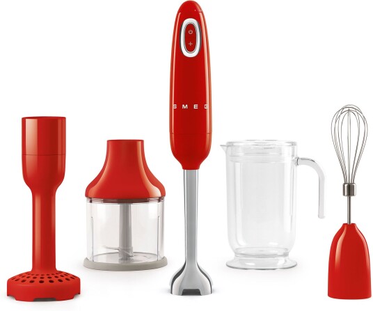 Smeg Hand Blender With Accessories Red Kjøkkenmaskiner Og Miksere Smeg Hand Blender With Accessories Red Kjøkkenmaskiner Og Miksere