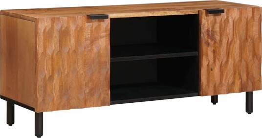 TV skap Acacia Brun Finish 105 x 33 x 46 cm Massiv mango tre