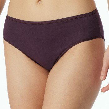 Schiesser Truser 2P Organic Cotton Lace Rio Slip Lilla/Svart bomull 48 Dame Schiesser Truser 2P Organic Cotton Lace Rio Slip Lilla/Svart bomull 48 Dame