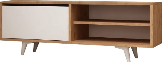 Mod Design Mediaoppbevaring 120 cm - Tre/Hvit