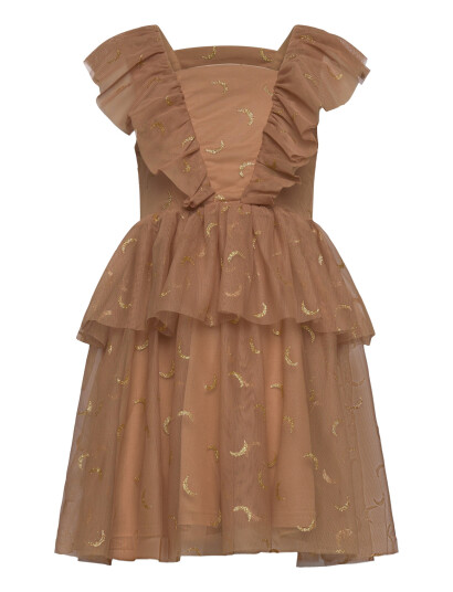 The New Tnmargot S_L Dress Brown 98/104 The New Tnmargot S_L Dress Brown 98/104