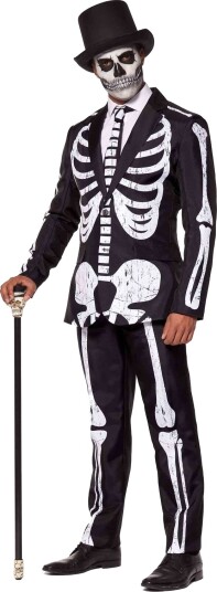 OppoSuits Suitmeister Skeleton Grunge Black Kostyme  Small