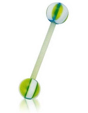 Utgått Green Ball Tungepiercing