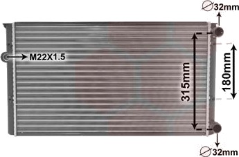 VAN WEZEL 58002105 Radiator motorkjøling VAN WEZEL 58002105 Radiator motorkjøling
