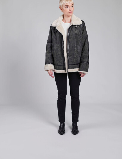 Jofama Lydia Shearling Jacket - Black - 34