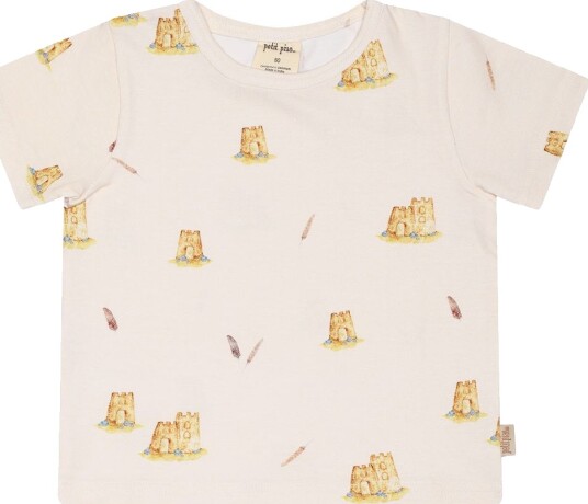 Petit Piao T skjorte Baggy Printed Slott Petit Piao 1 år 80 T skjorte Beige