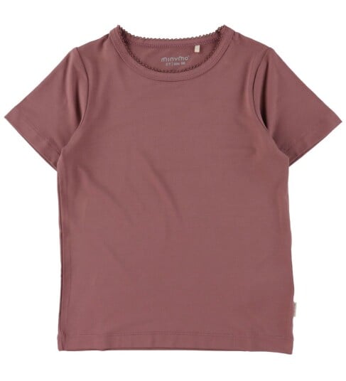 Minymo T skjorte Bambus Rose Brown 12 år 152 T skjorte Rosa