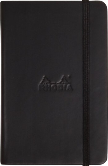 Rhodia Webnotebook A5 Black Lined Ivory Paper 90Gram 192Pages Leatherette Hardcover Notebook Rhodia Nr. 118609C Rhodia Webnotebook A5 Black Lined Ivory Paper 90Gram 192Pages Leatherette Hardcover Notebook Rhodia Nr. 118609C