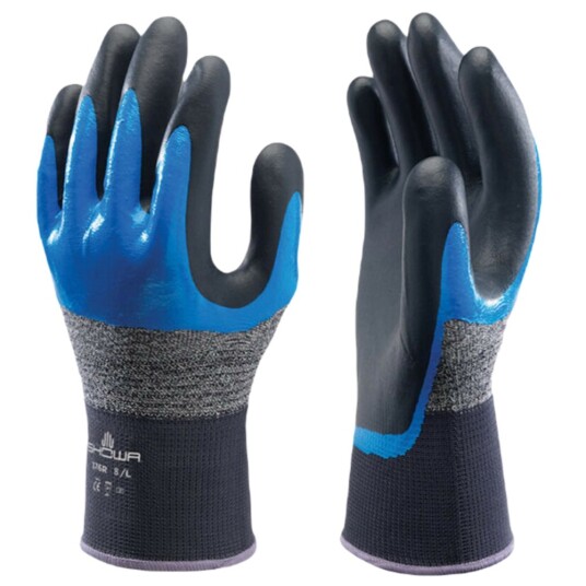Showa 376 sømløse arbeidshansker i nylon, flerfargede, 1 par 10/XXL Showa 376 sømløse arbeidshansker i nylon, flerfargede, 1 par 10/XXL