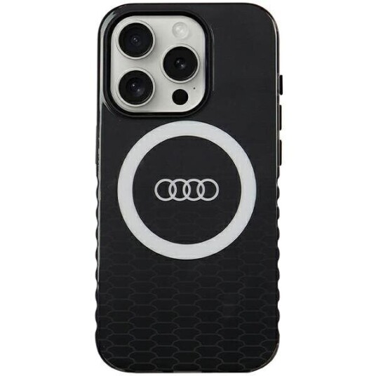 Deksel Audi Iml Big Logo Magsafe Deksel Iphone 15 Pro 6.1" Svart/Svart Hardcase Au-Imlmip15p-Q5/D2-Bk