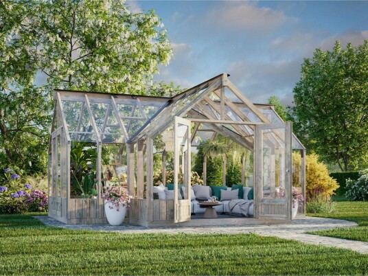 Palmako Veksthus emilia 19,1m2 i glass og tre