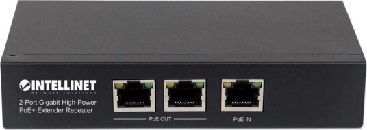 Intellinet 561266 PoE+ Extender Repeater 2x Gigabit unmanaged IEEE 802.3af/at 30W