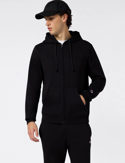 Champion Full Zip Hoodie Sweatshirt - Black - XS Champion Full Zip Hoodie Sweatshirt - Black - XS