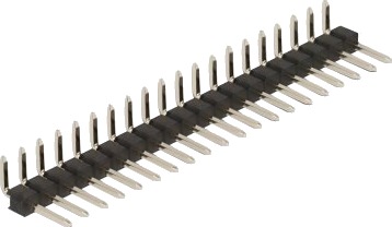 Delock Pin Header 20-Pin 2,54mm Pitch Sort 5-Pakning 66696