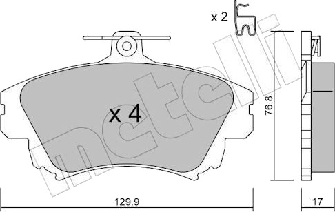 METELLI 22 0286 0 Bremseklosser