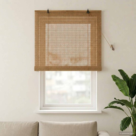 vidaXL Rullegardin Brun 120 x 160 cm Bambus