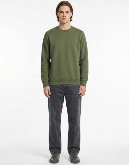 A QUESTION OF Johannes Crewneck Garment Dyed   Khaki green   XXL