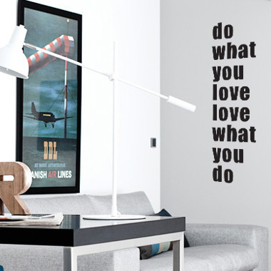 What you love wallsticker av Diana Lovring, 25x90 cm What you love wallsticker av Diana Lovring, 25x90 cm