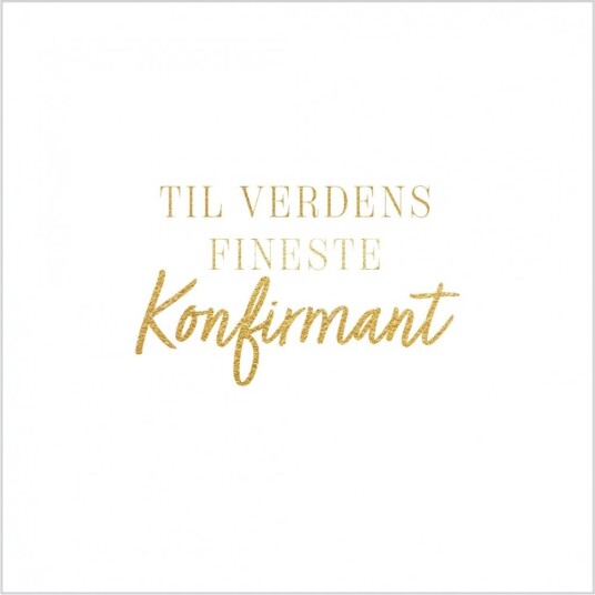 NORWAY DESIGN STUDIO Kort "Til verdens fineste konfirmant"