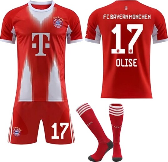 2025 2026 Bayern München Hjemmedrakt Barn Voksen Fotballtrøye med Sokker