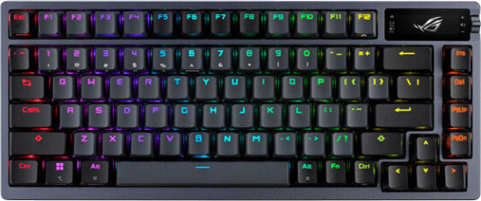 ASUS ROG Azoth 75% Trådløst Gamingtastatur med RGB - Nordisk - Svart