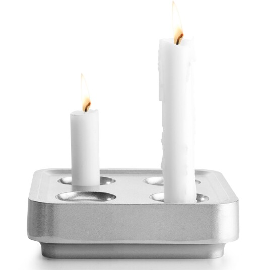 Born in Sweden Stumpastaken Fyran 4-lys Lysestake Aluminium Sølv