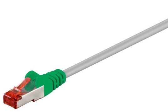 Goobay CAT 6 crossover patchkabel S/FTP PiMF grå grønn 2 m kobberleder CU halogenfri kabelmantel LSZH Goobay CAT 6 crossover patchkabel S/FTP PiMF grå grønn 2 m kobberleder CU halogenfri kabelmantel LSZH