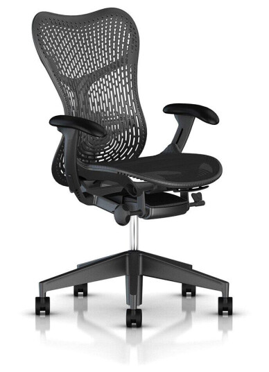 Herman Miller Mirra 2, Avkledd Rygg "Triflex Ll Back", Justerbar Arm Og Korsryggstøtte, Grafitt Svart