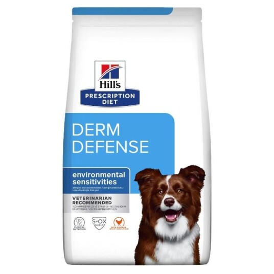 Hill's Prescription Diet Derm Defense Hundefôr med Kylling 12 kg - Veterinærtørrfôr for Hudproblemer